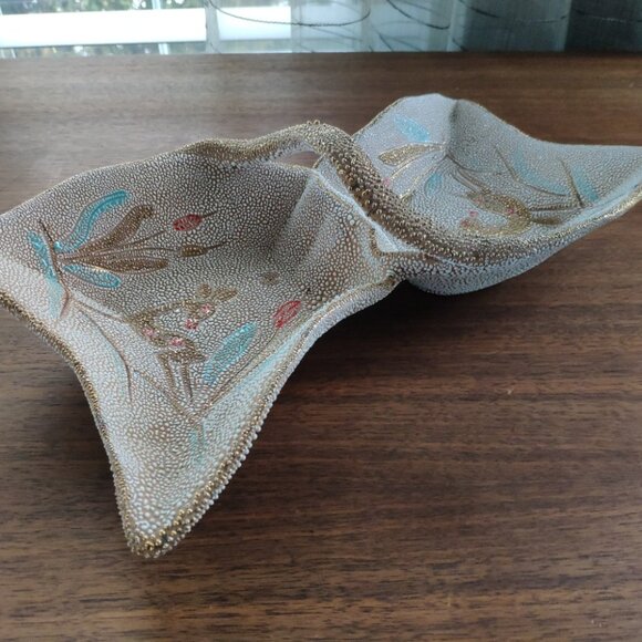 VTG Italian Fratelli Fanciullacci Double Dish with handle Pebble Lava 11.5" - Picture 5 of 16